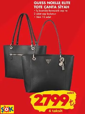 GUESS NOELLE ELITE TOTE ÇANTA SİYAH